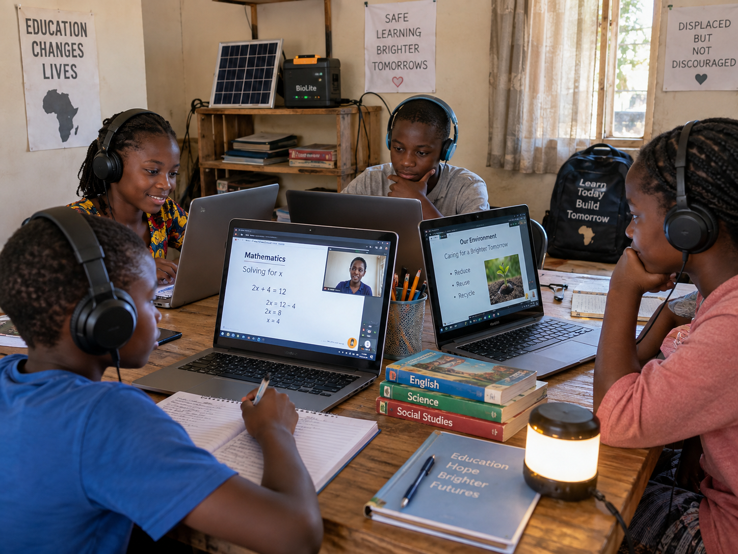 A student learning online
