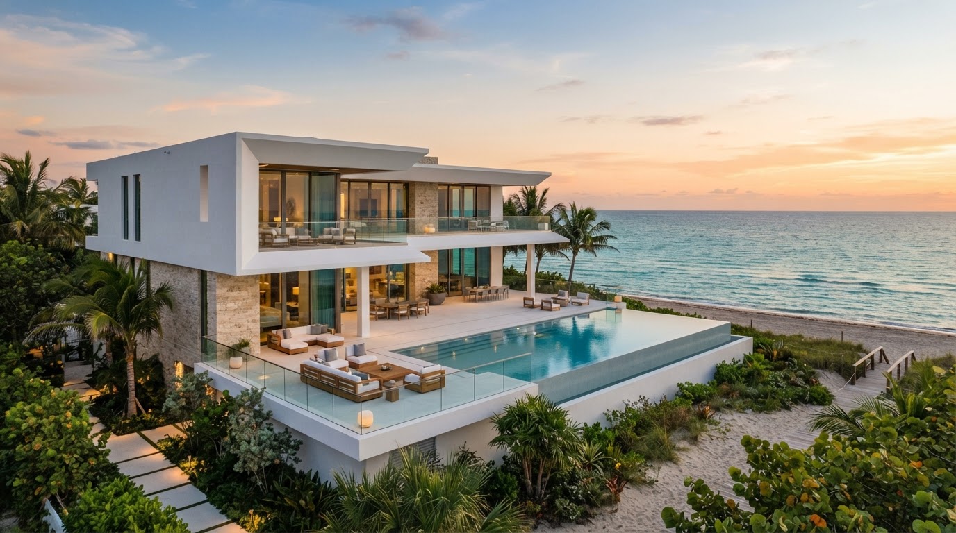 Cliffside luxury villa overlooking the water