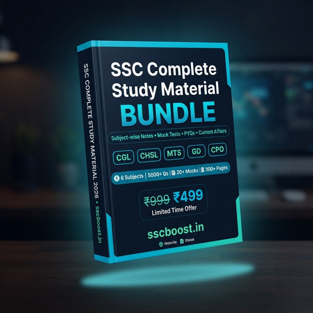 SSC Complete Study Material Bundle 2026 - Ebook Cover