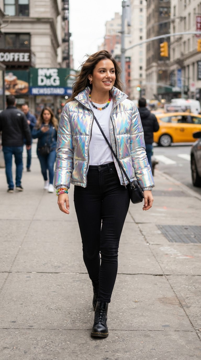 Holographic Iridescent Jacket