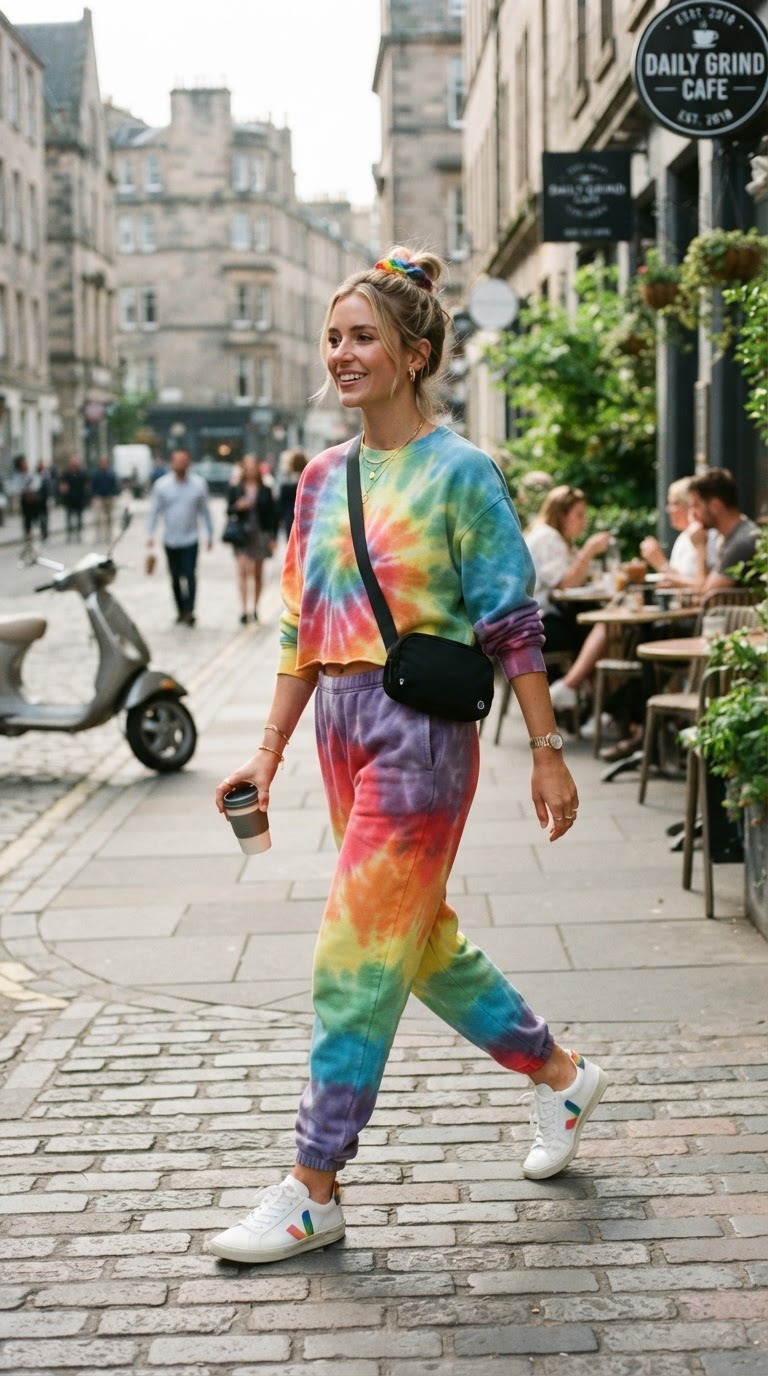 Rainbow Tie-Dye Matching Set