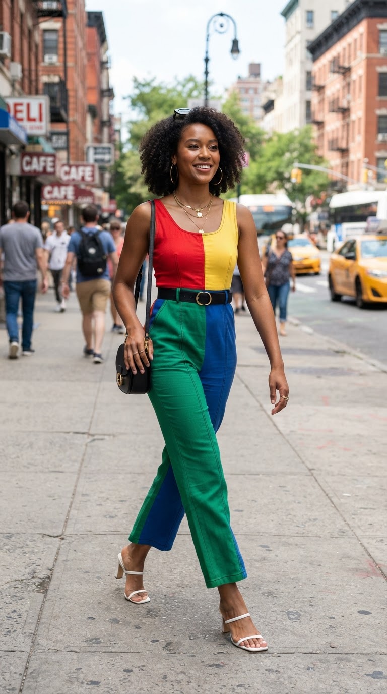 Color-Block Jumpsuit