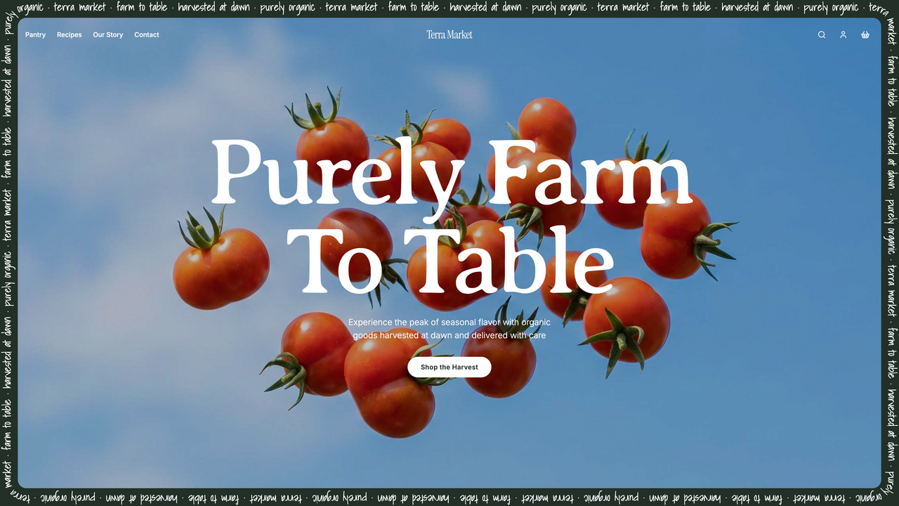 Organic Goods Store template preview