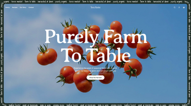 Organic Goods Store template preview