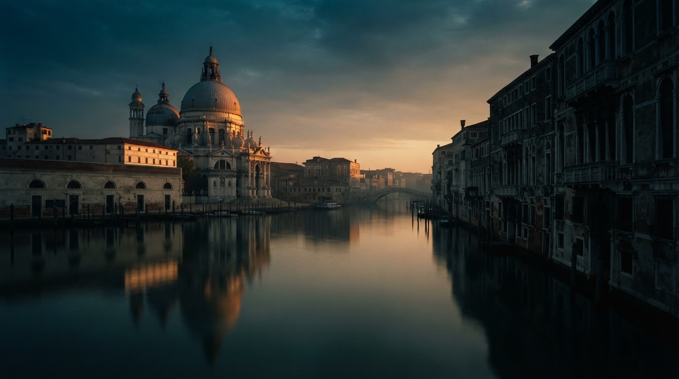 Grand Canal di Venezia all'alba