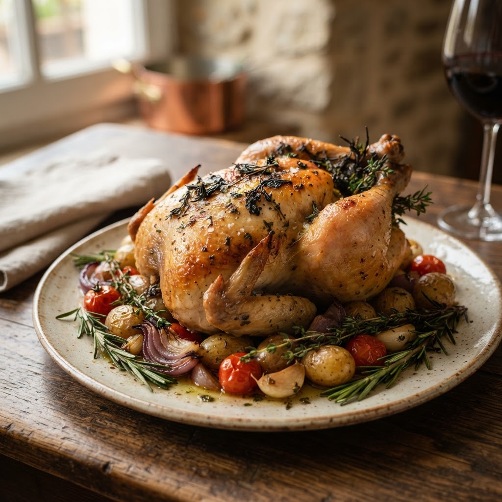 Poulet Rôti aux Herbes (Kräuterhähnchen)