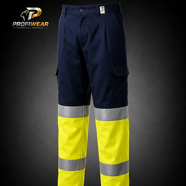 ProfiWear — Lot 197 — 69 high-visibility yellow/navy multi-pocket trousers