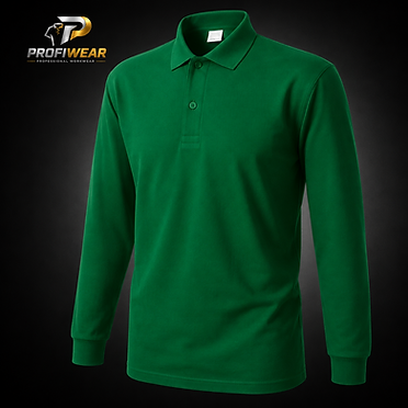 ProfiWear — Lot 111 — 283 long sleeve green polo shirt without pocket