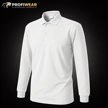 ProfiWear — Lot 117 — 210 white long-sleeve polo shirts without pocket