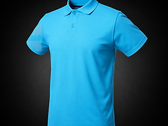 ProfiWear — Lot 074 — 291 light blue short-sleeved polo shirts without pocket