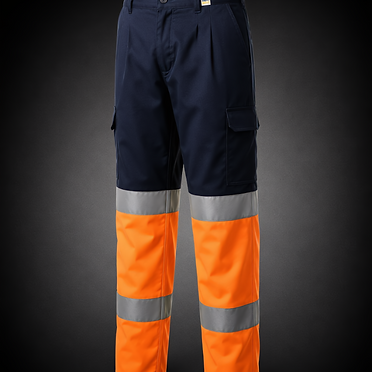 ProfiWear — Lot 200 — 240 orange/navy multi-pocket high-visibility trousers