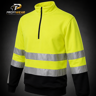 ProfiWear — Lot 167 — 151 high-visibility yellow/navy sweatshirt jackets