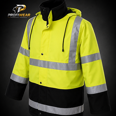 ProfiWear — Lot 170 — 208 high-visibility yellow/navy waterproof parkas
