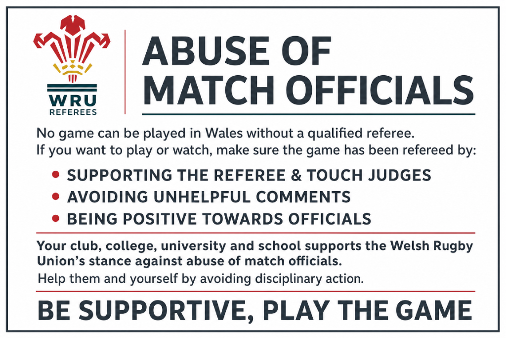 Abuse of Match Officials — WRU