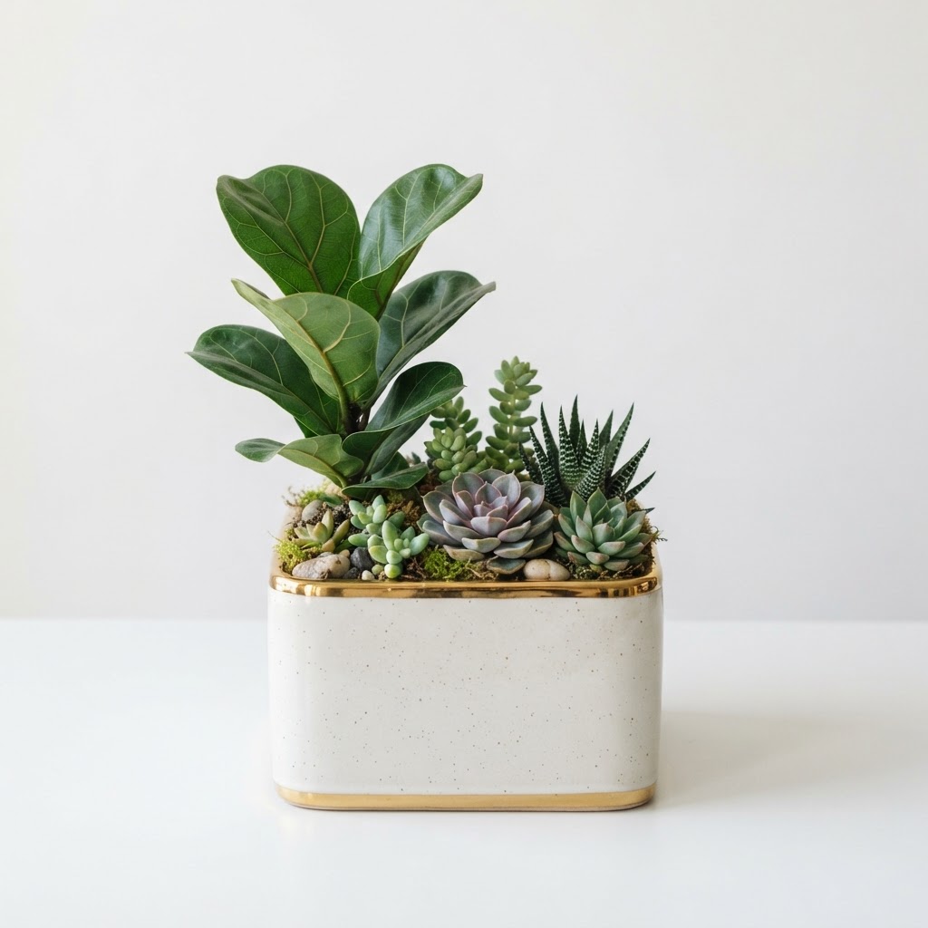 Chic Potted Plant Duo