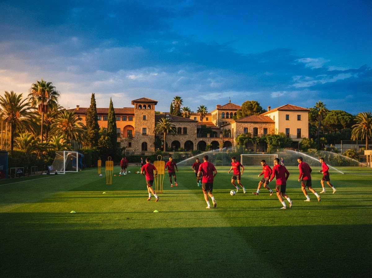 Trainingskamp in Barcelona