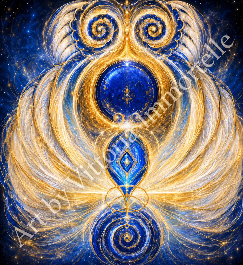 Soul Power Painting I: The Inner Eye, Lapis Lazuli, by Vittoria Immortelle