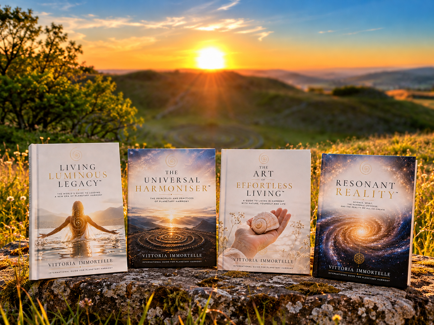 The Living Luminous Library — Living Luminous Legacy, The Universal Harmoniser, The Art of Effortless Living and Resonant Reality by Vittoria Immortelle