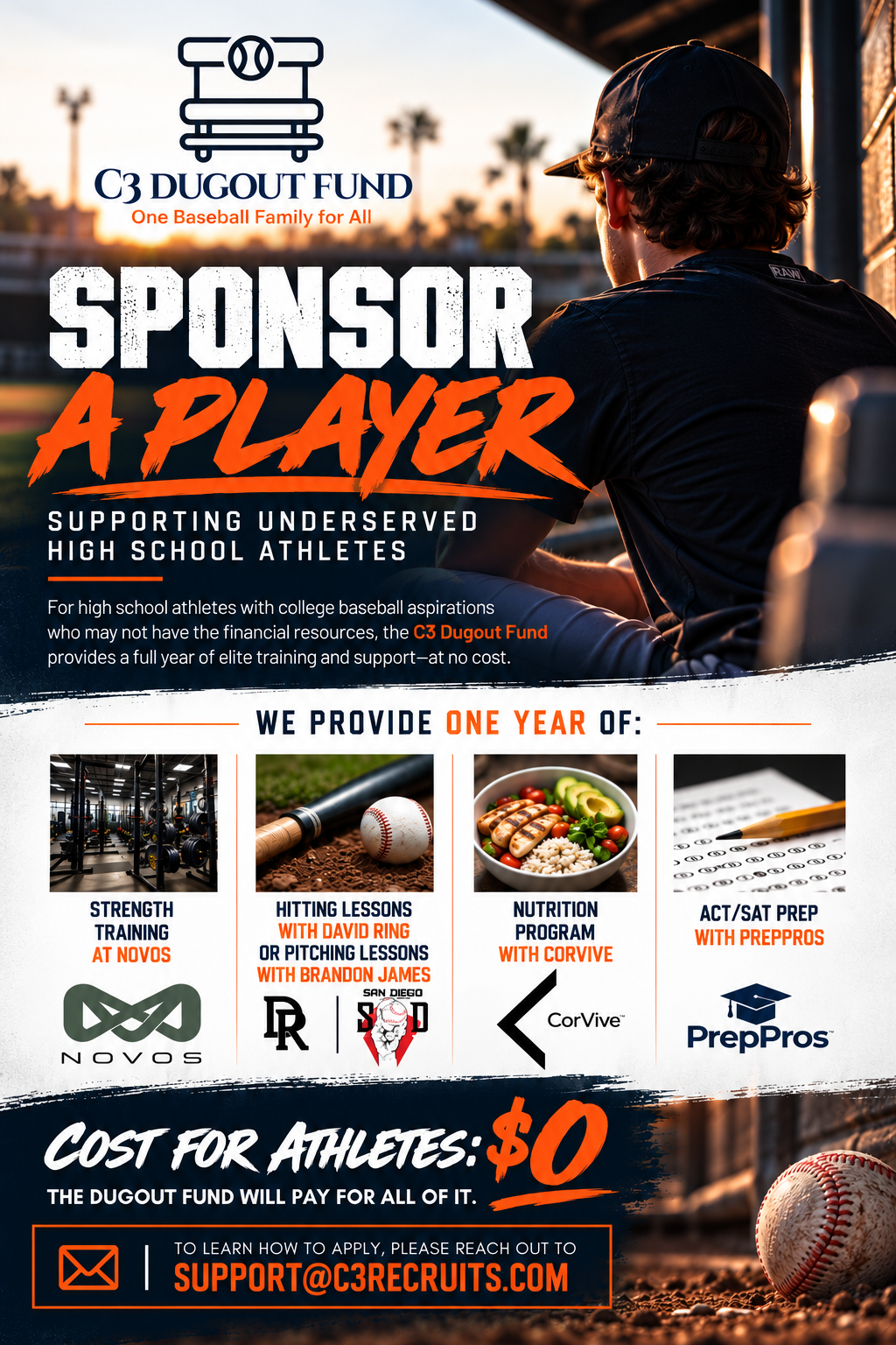 C3 Dugout Fund — Sponsor a Player