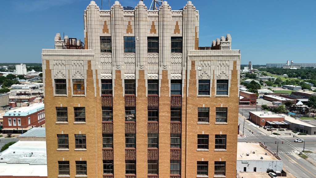 Broadway Tower, an Art Deco landmark in downtown Enid, Oklahoma