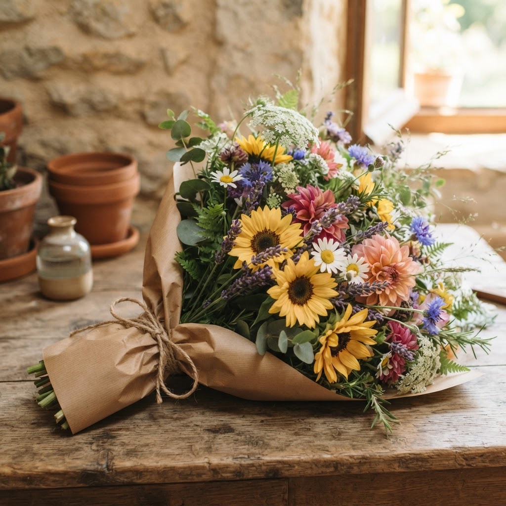 Bouquet de saison — produit frais de Fleuriste des Deux Rivières