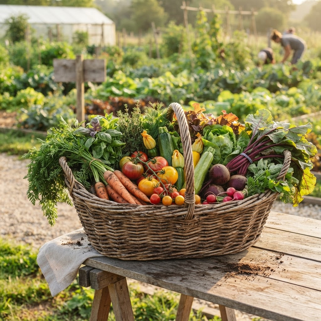 Panier de saison généreux — produit frais de AMAP du Pays Fort