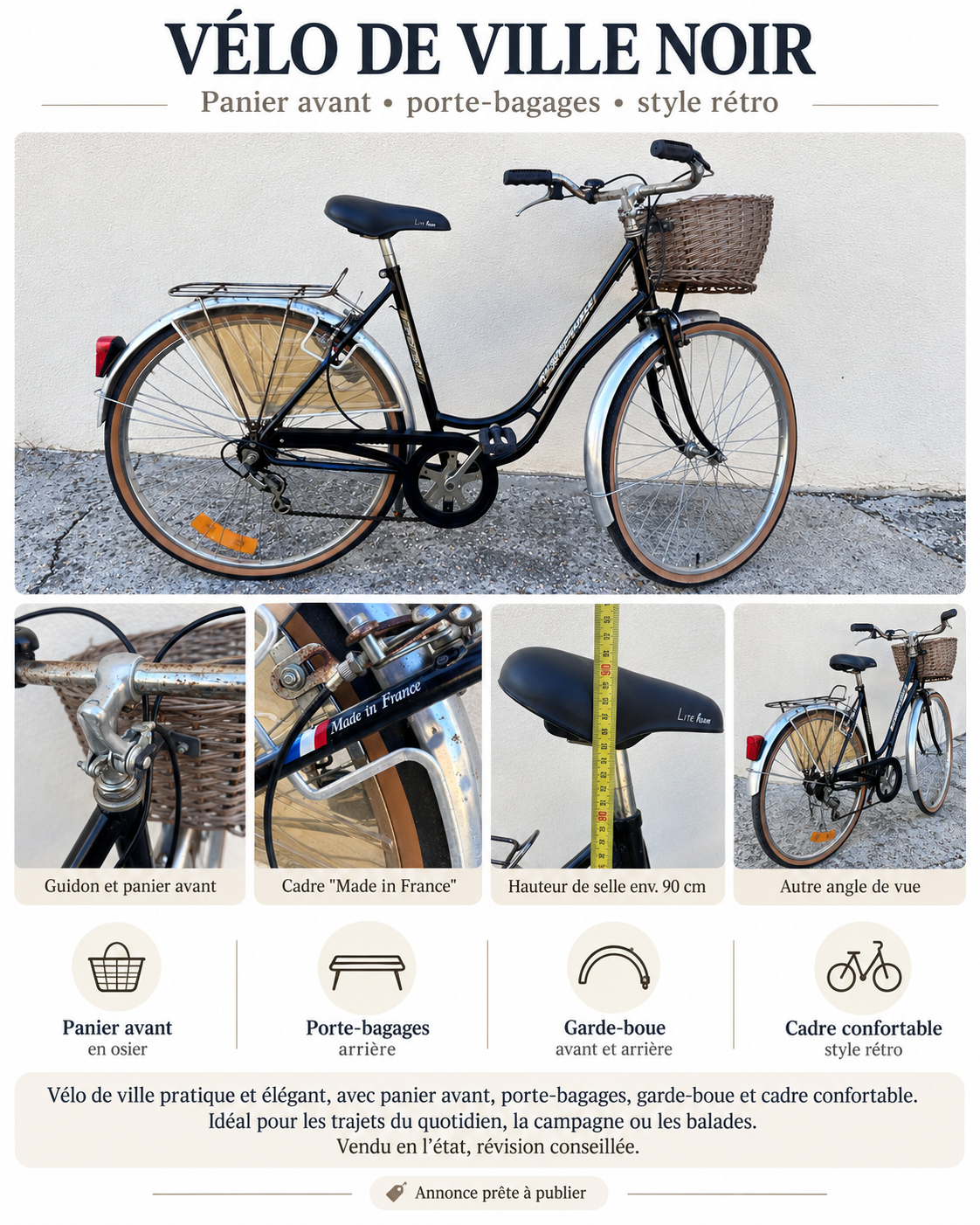 VÉLO DE VILLE NOIR