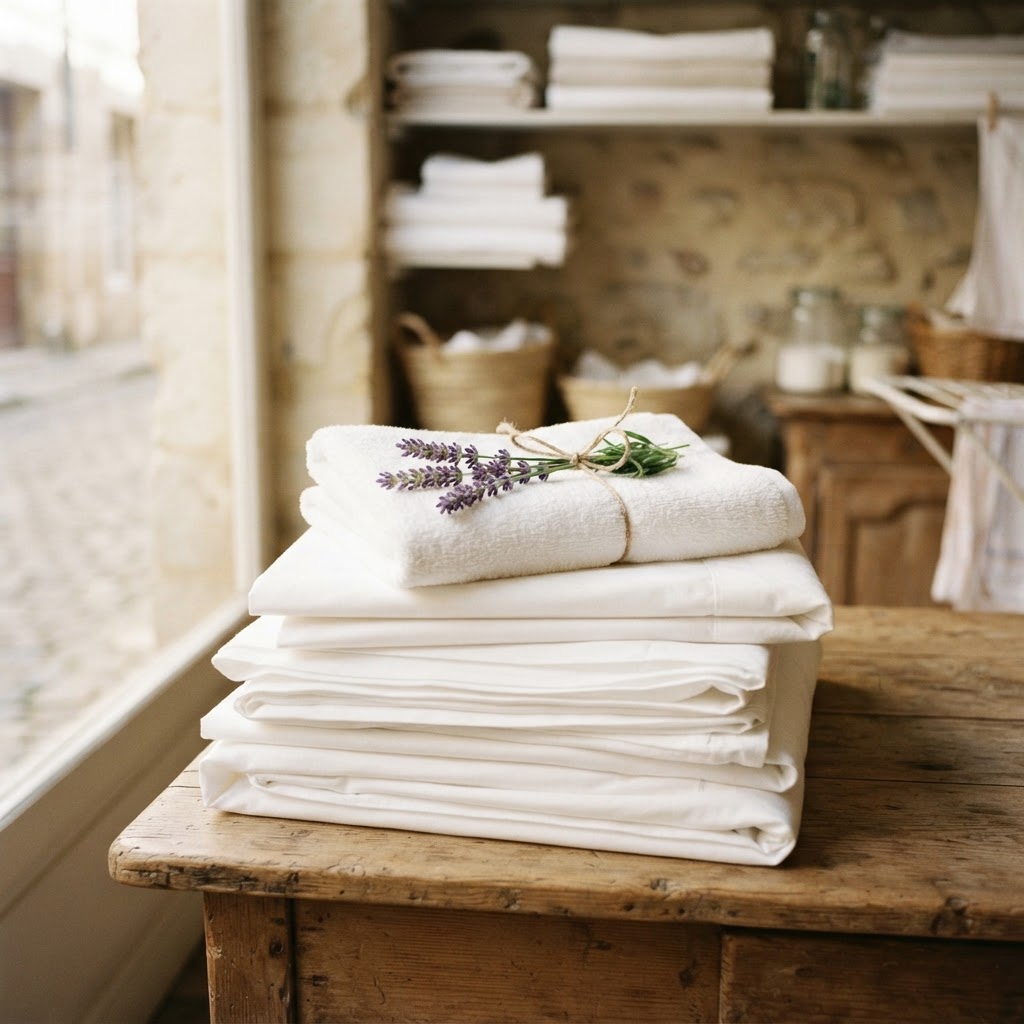 Lavage et pliage de linge — produit frais de Blanchisserie du Centre