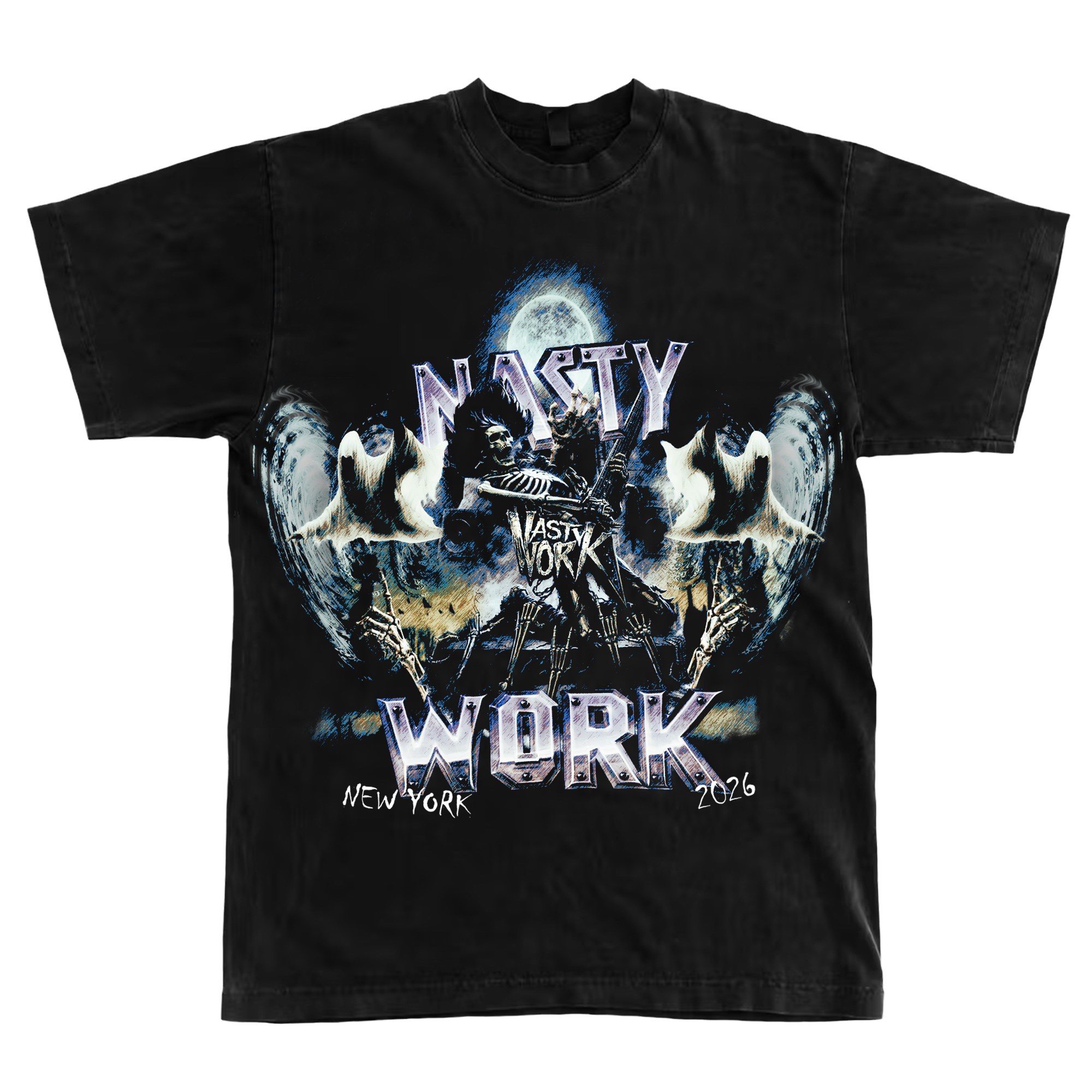 NASTY WORK Rock Tee — Moon