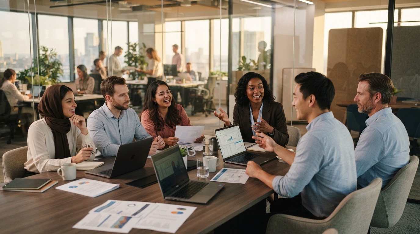 Professional team collaboration