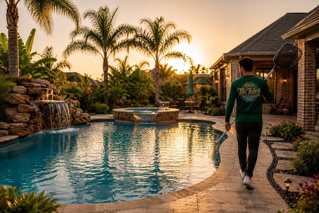 Tiki Tides Pools professional pool cleaning and maintenance service
