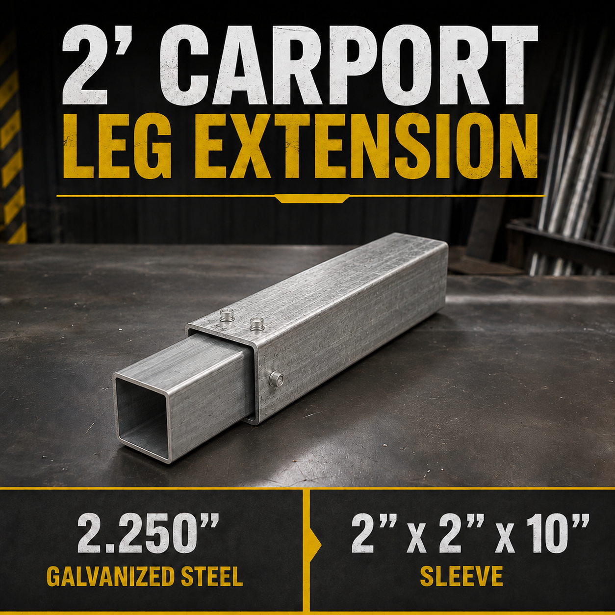 2' Carport Leg Extension