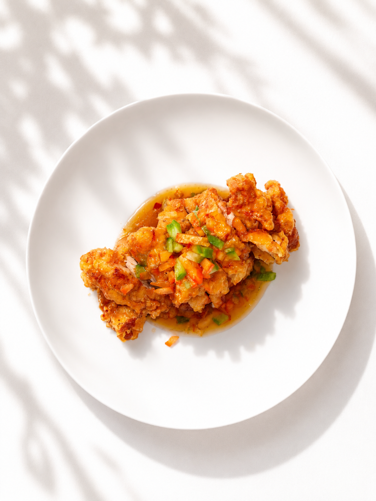 Poulet croustillant du chef sauce miel