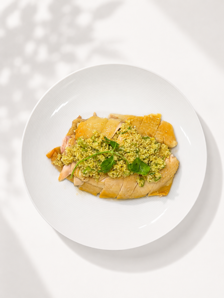 Poulet vapeur au gingembre