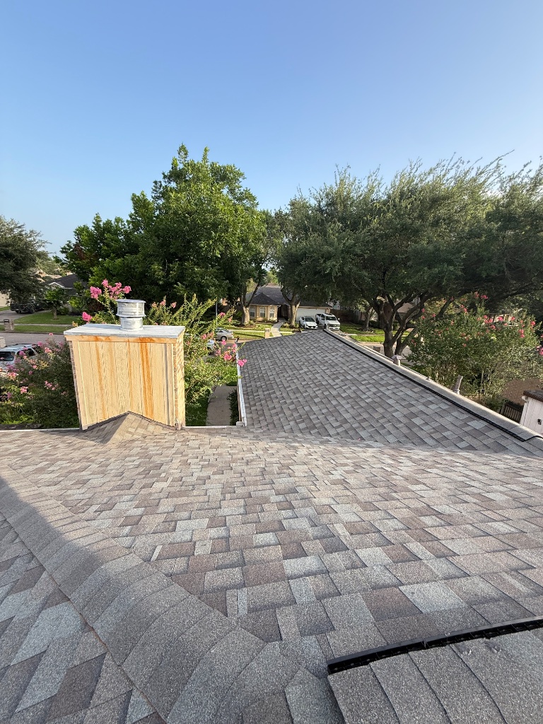 Brand-new shingle roof replacement by Coronado Roofing