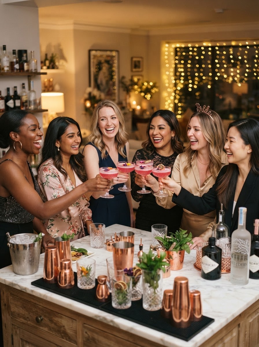 Hen party cocktail making class in the UK