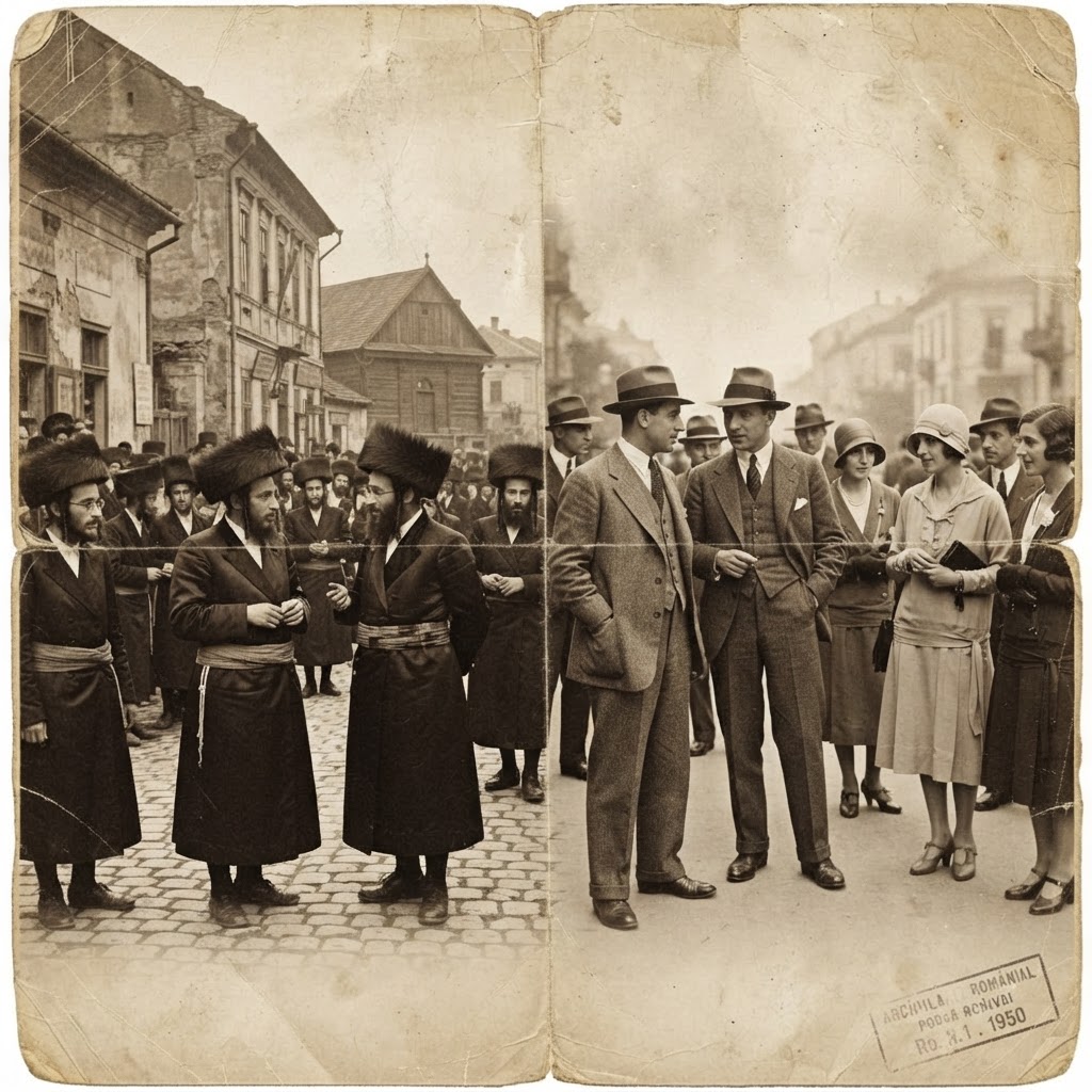 לבושם של יהודי רומניה, 1900–1950: מן הקפוטה והשטריימל אל החליפה האירופית