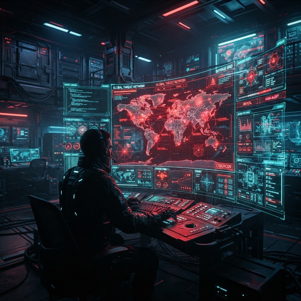 Cyber warfare command center