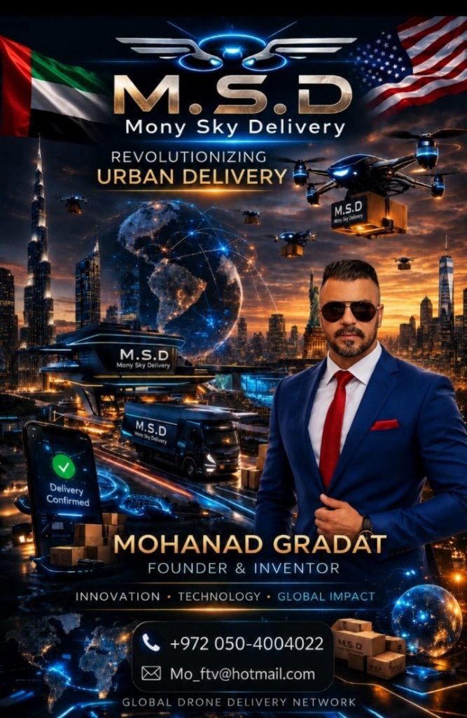 M.S.D Mony Sky Delivery — Mohanad Gradat, Founder & Inventor
