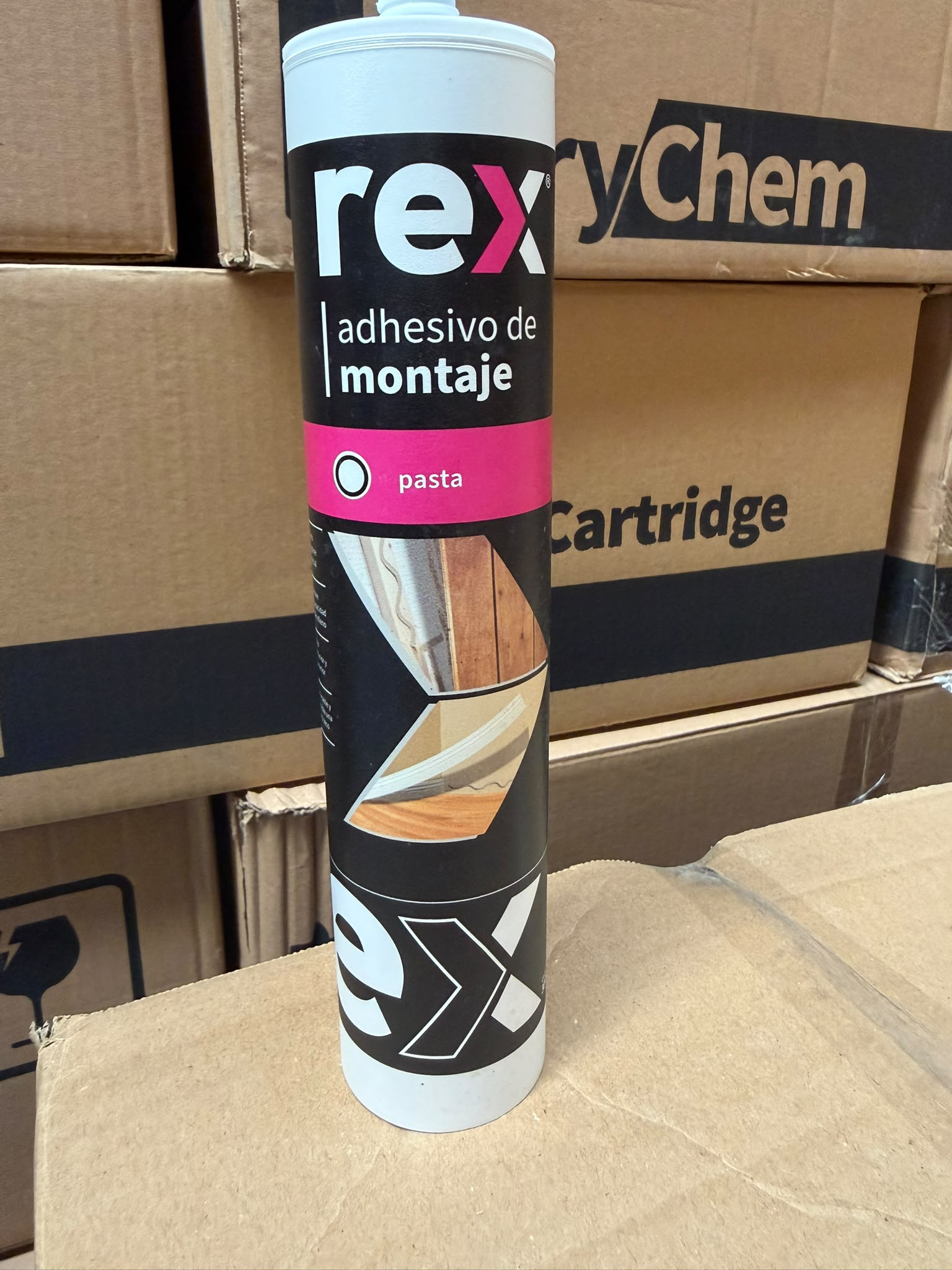 rex adhesivo de montaje mounting adhesive cartridge with IML decoration