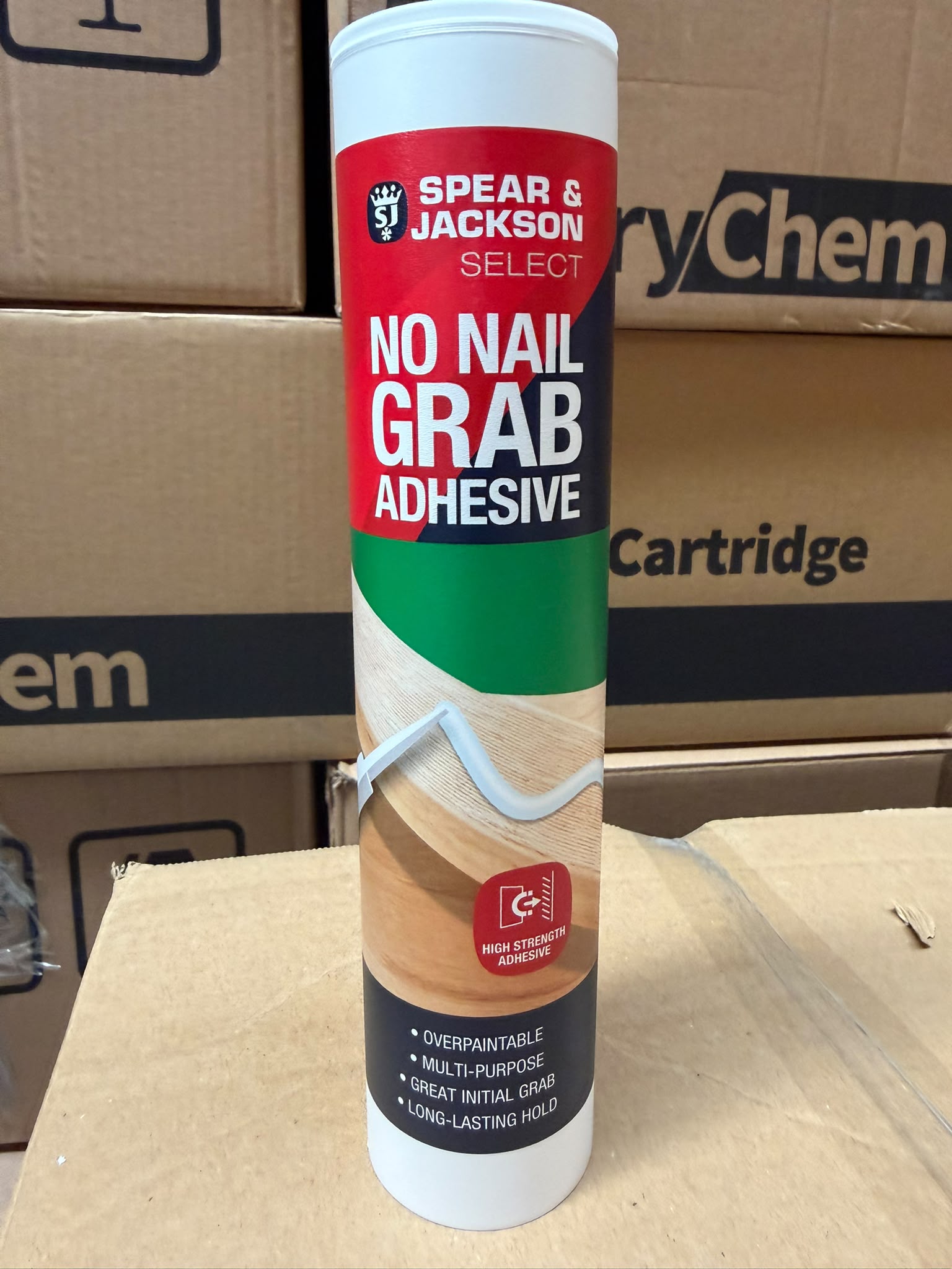 Spear & Jackson No Nail Grab Adhesive cartridge with IML decoration