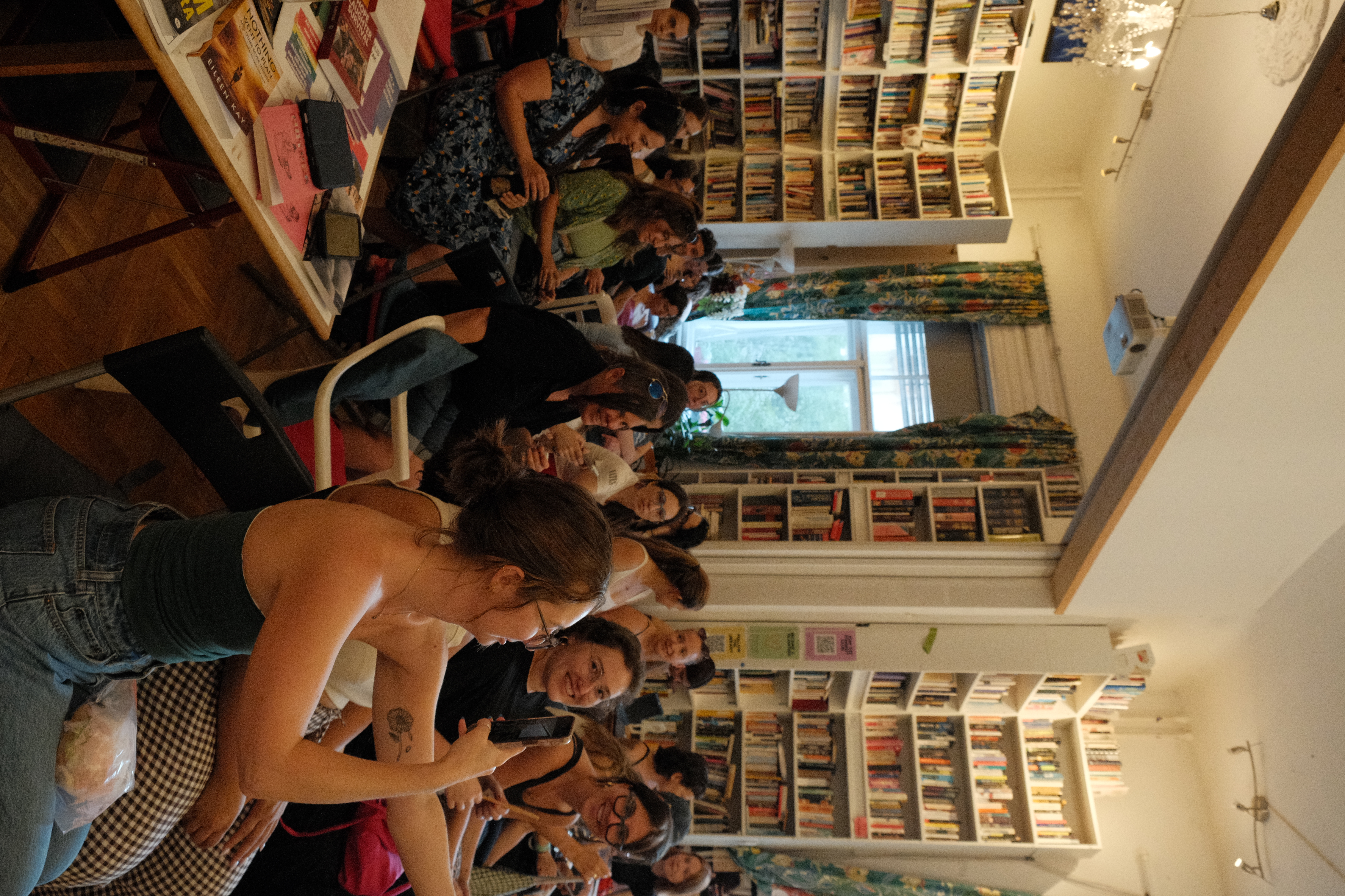 A gathering among the books