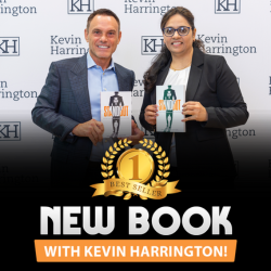 Royaltica Publishing founder with Kevin Harrington holding the new bestselling book