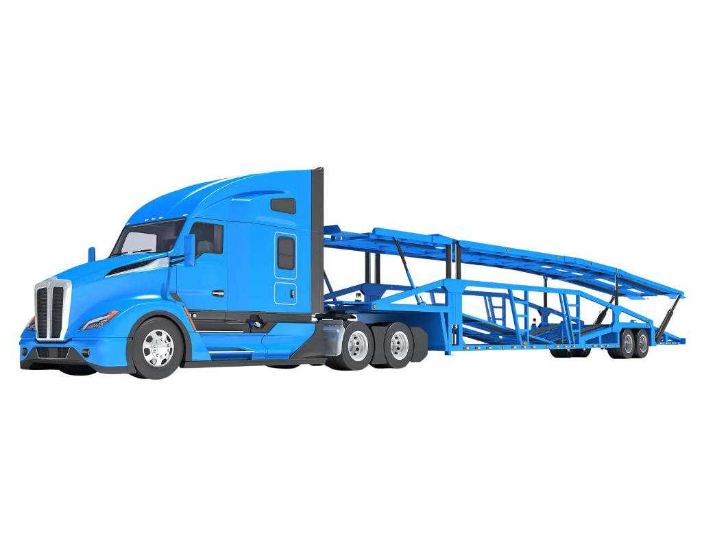 Mission Auto Transport car-hauler truck driving