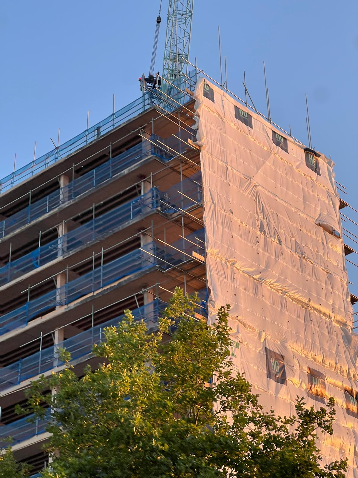 Tower Under Construction, Golden Hour
