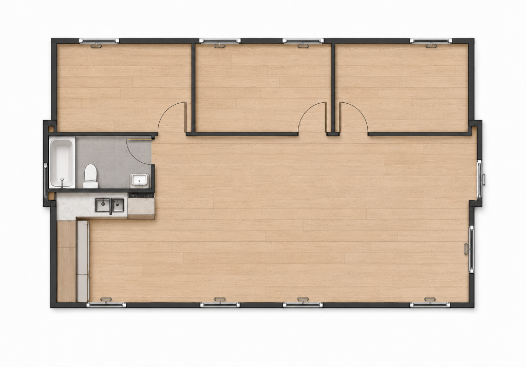 Karlen Three Bedroom floor plan