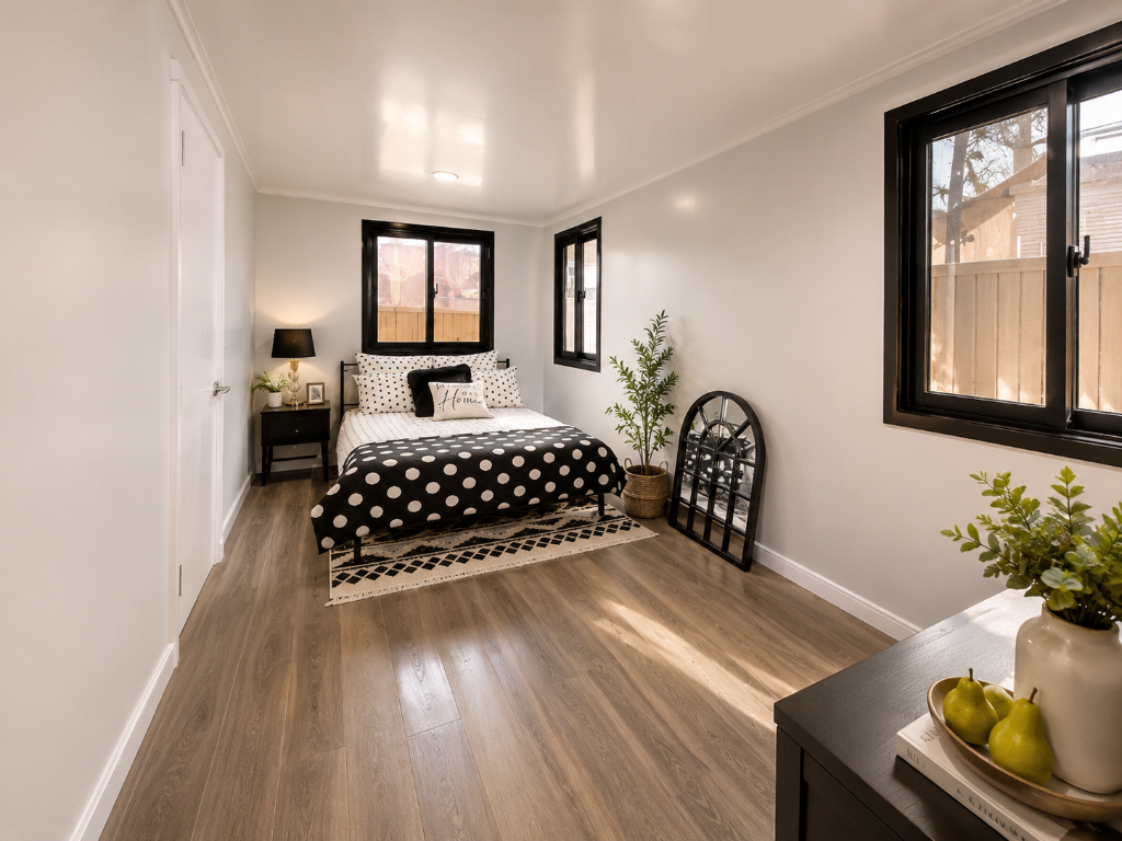 Master Bedroom — Spacious main bedroom with built-in storage.