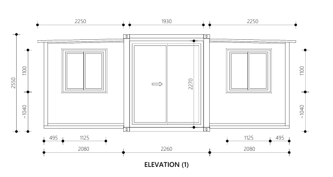 Front Elevation — A welcoming entrance with clean, contemporary lines and full-height glazing.