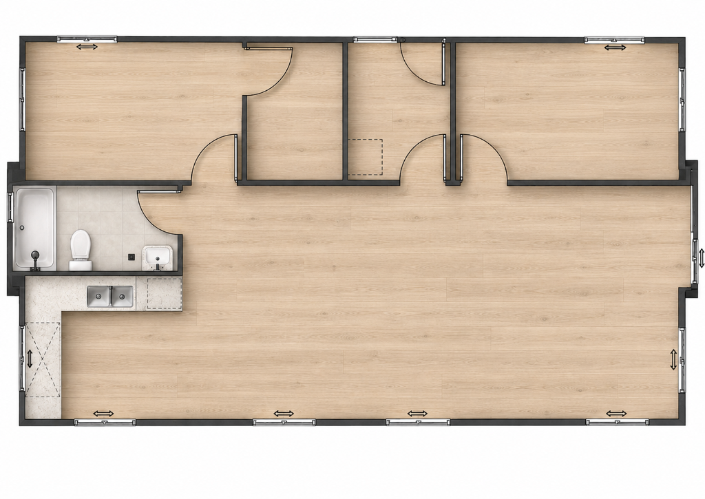 Karlen Two Bedroom / 1 x WIR (LH) / 1 x Laundry (RH) floor plan