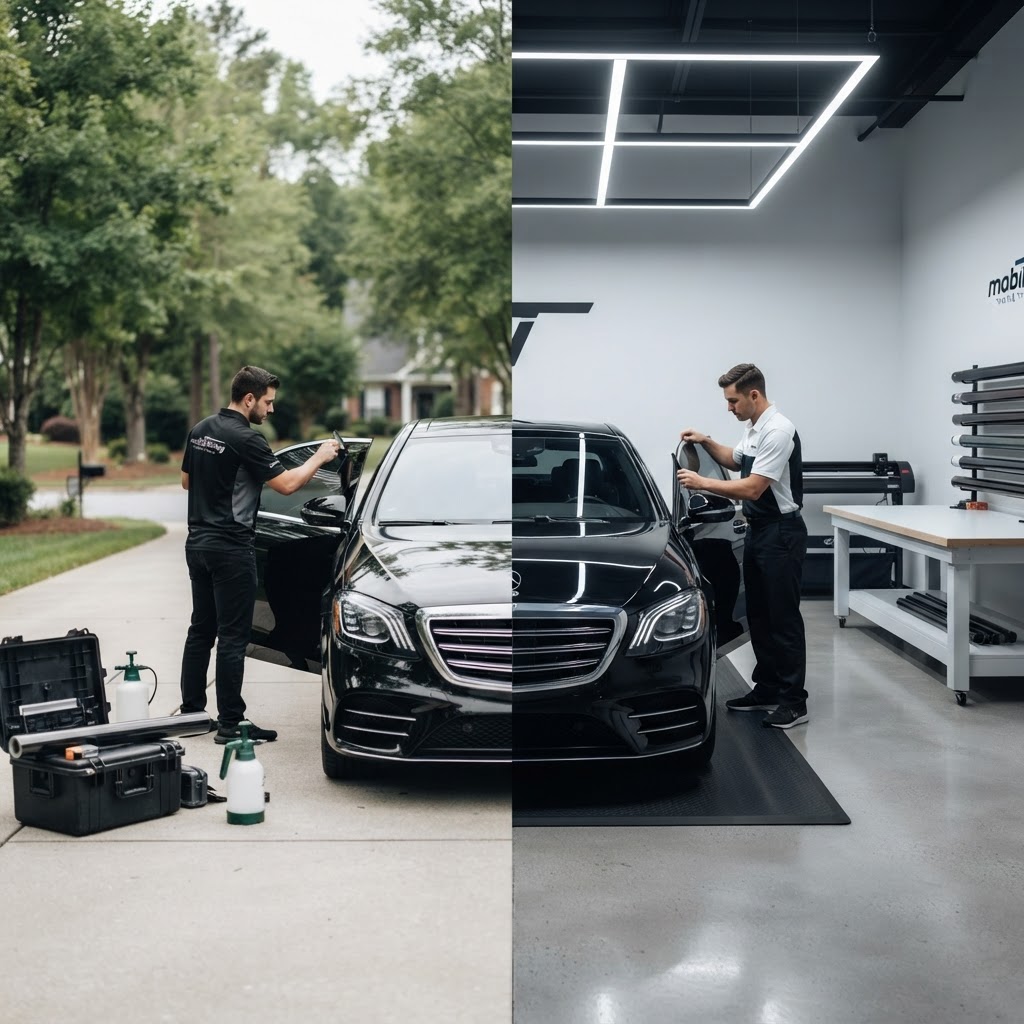 Mobile Window Tinting vs. Shop Tinting: What's the Real Difference?